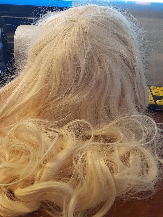 NEW ! Women 24 Inch Long Hair Curly Wig Light Blonde main image 8